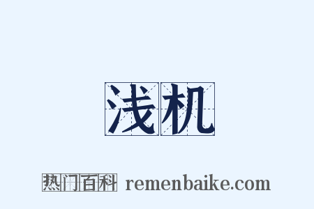 浅机是什么意思的图片